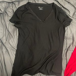 Black womens v shirt
